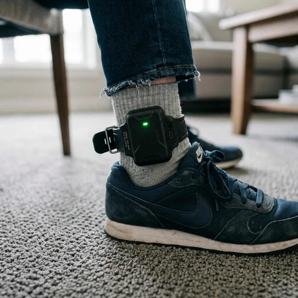 GPS ankle monitoring bracelet for pretrial release