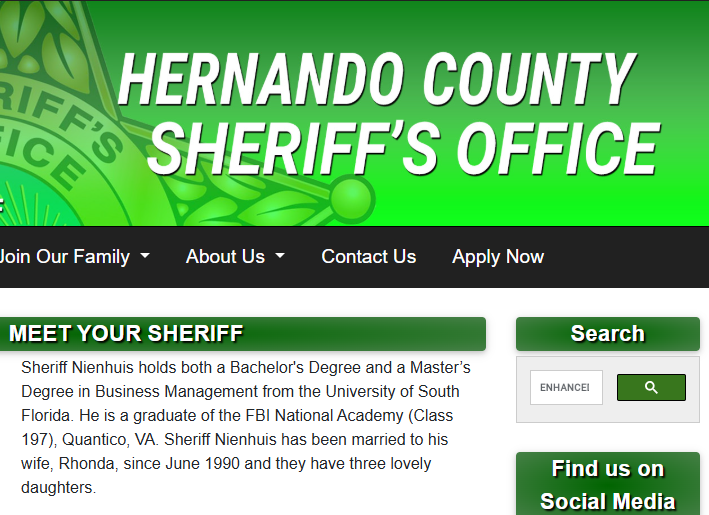 Hernando County Jail - Hernando County jail facility in Brooksville, Florida, operated by the Hernando County Sheriff's Office