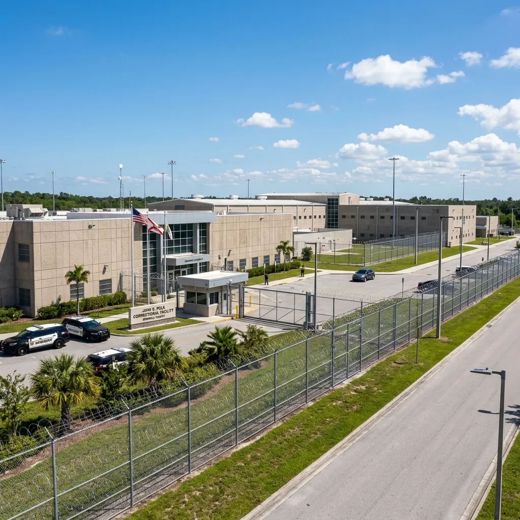 Exterior of the John E. Polk Correctional Facility in Sanford Florida